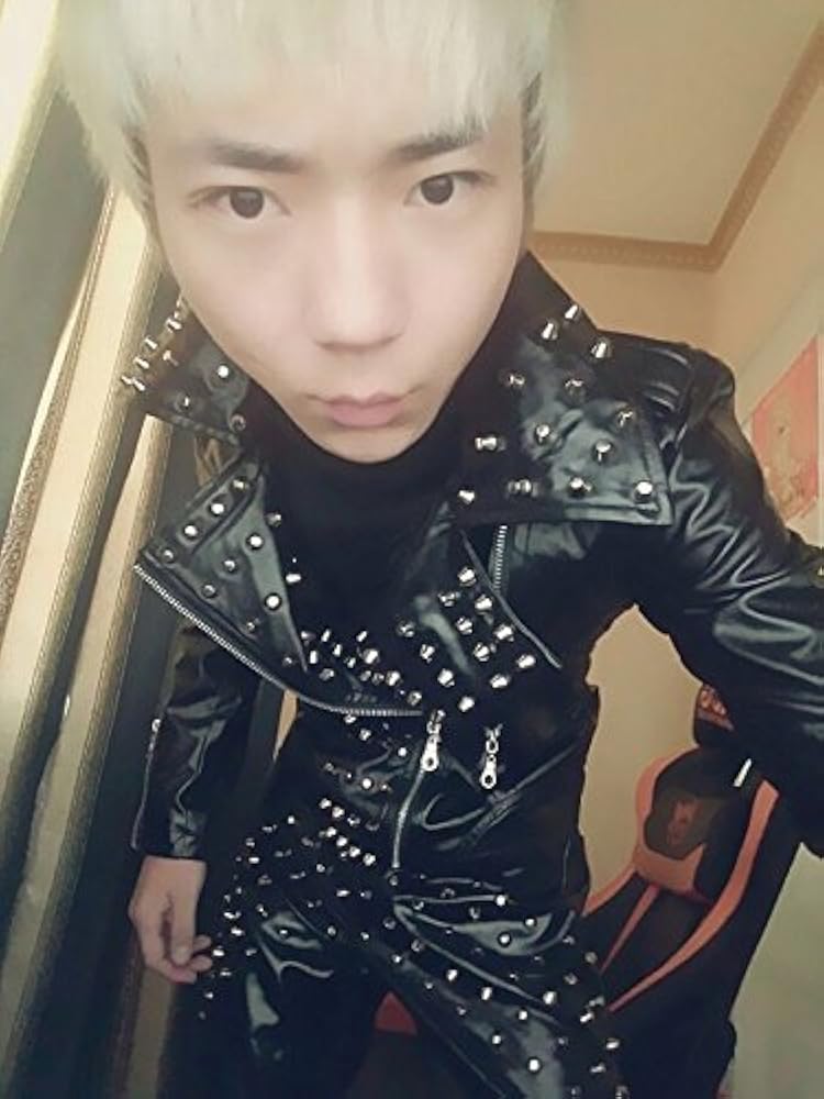 Amazon | [cnstone] レザー調ジャケット シングルライダースジャケット